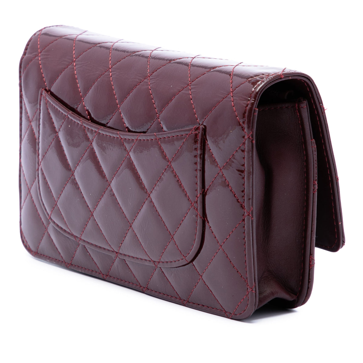 Chanel Quilted Patent Reissue 2.55 Wallet On Chain