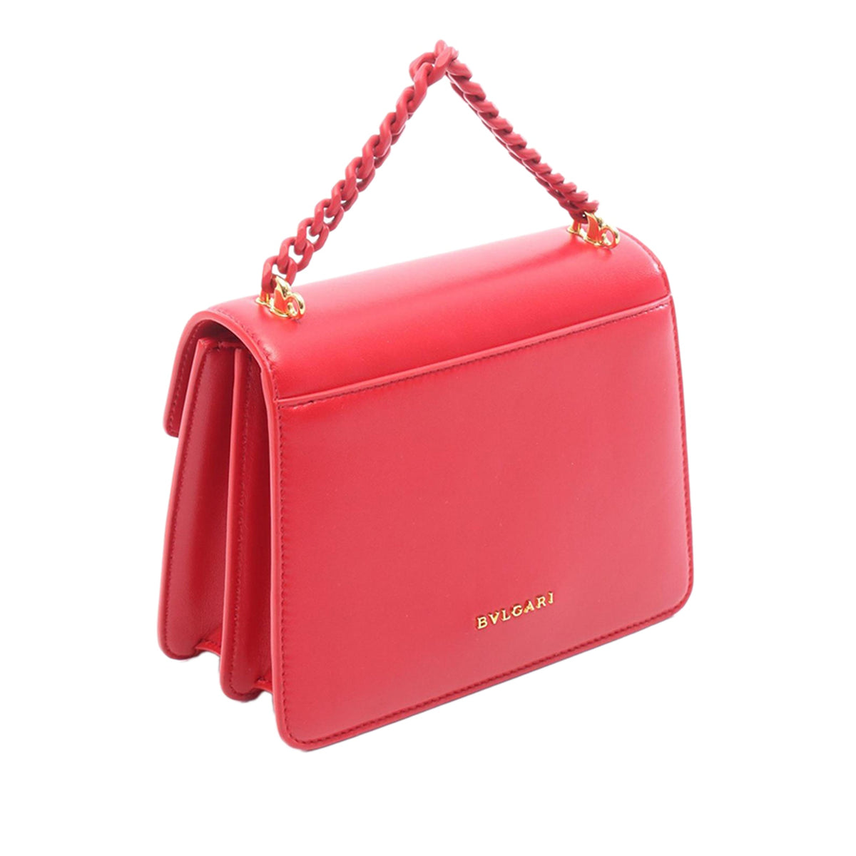 Bvlgari Leather Serpenti Forever Maxi Chain Top Handle Bag