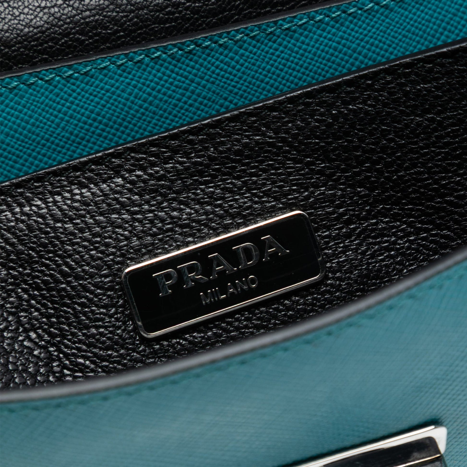 Prada Saffiano Lux Sound Lock Satchel