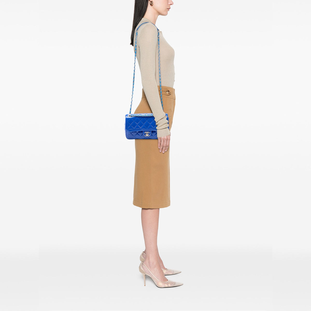 Chanel Medium Quilted Patent Coco Shine Flap