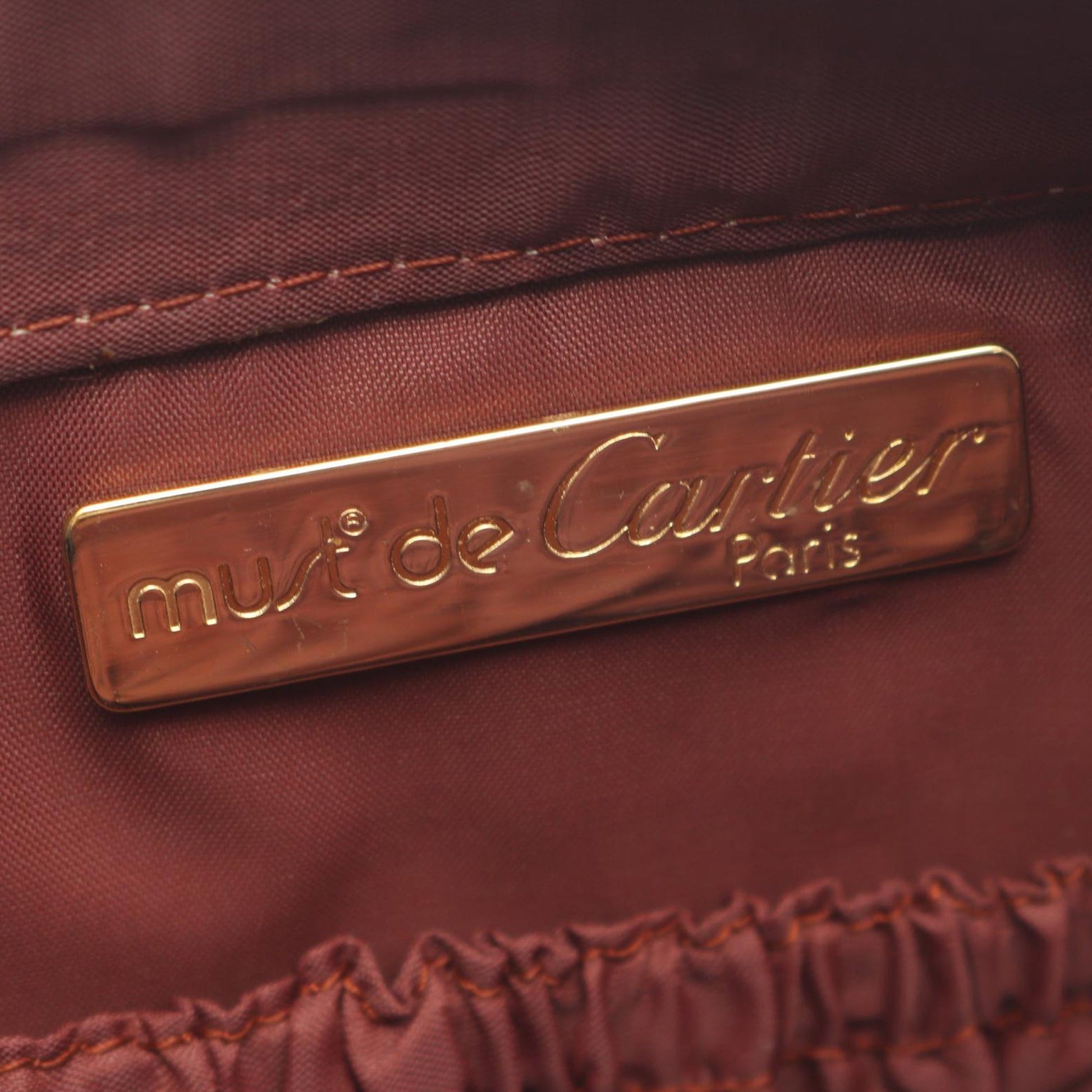 Cartier Leather Must De Cartier Clutch