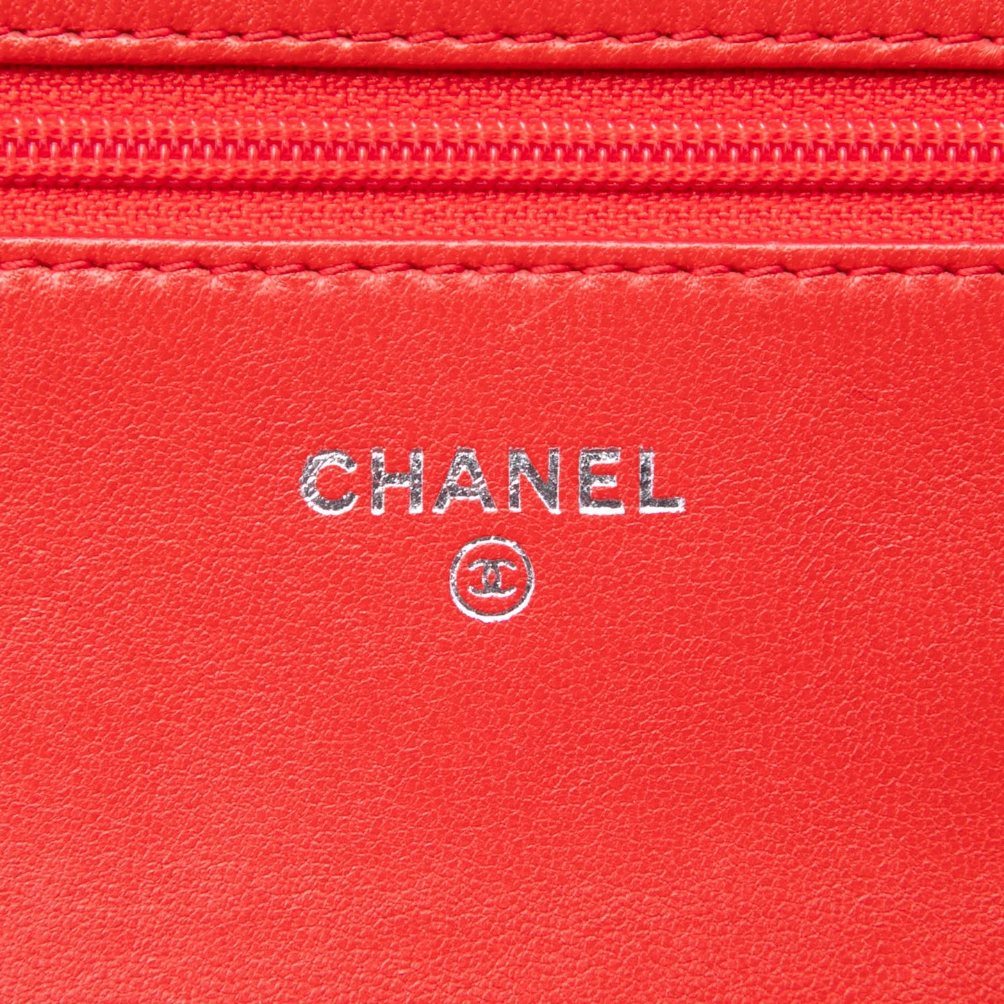 Chanel Stitched CC Quilted Lambskin Wallet on Chain