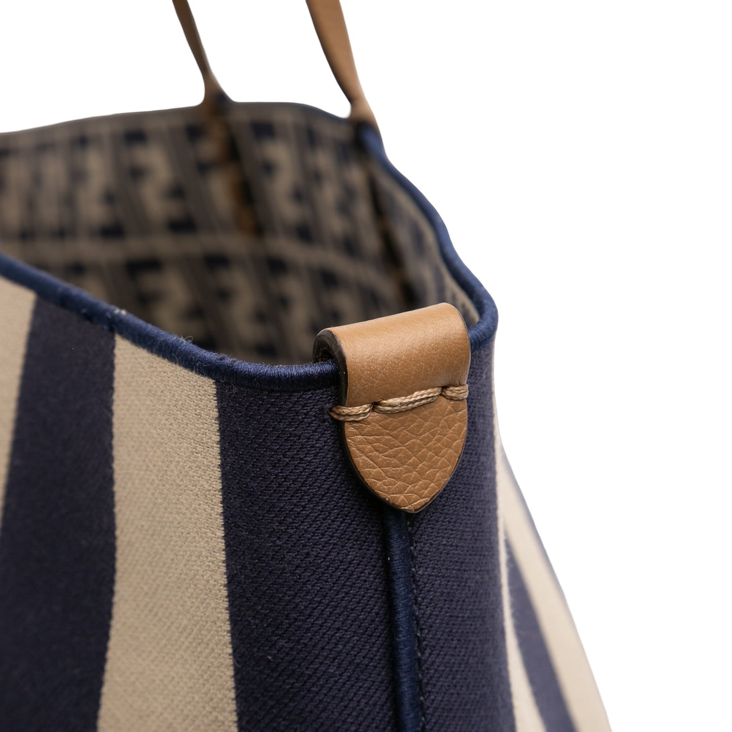 Large Zucca Canvas Pequin Striped Reversible Roll Tote
