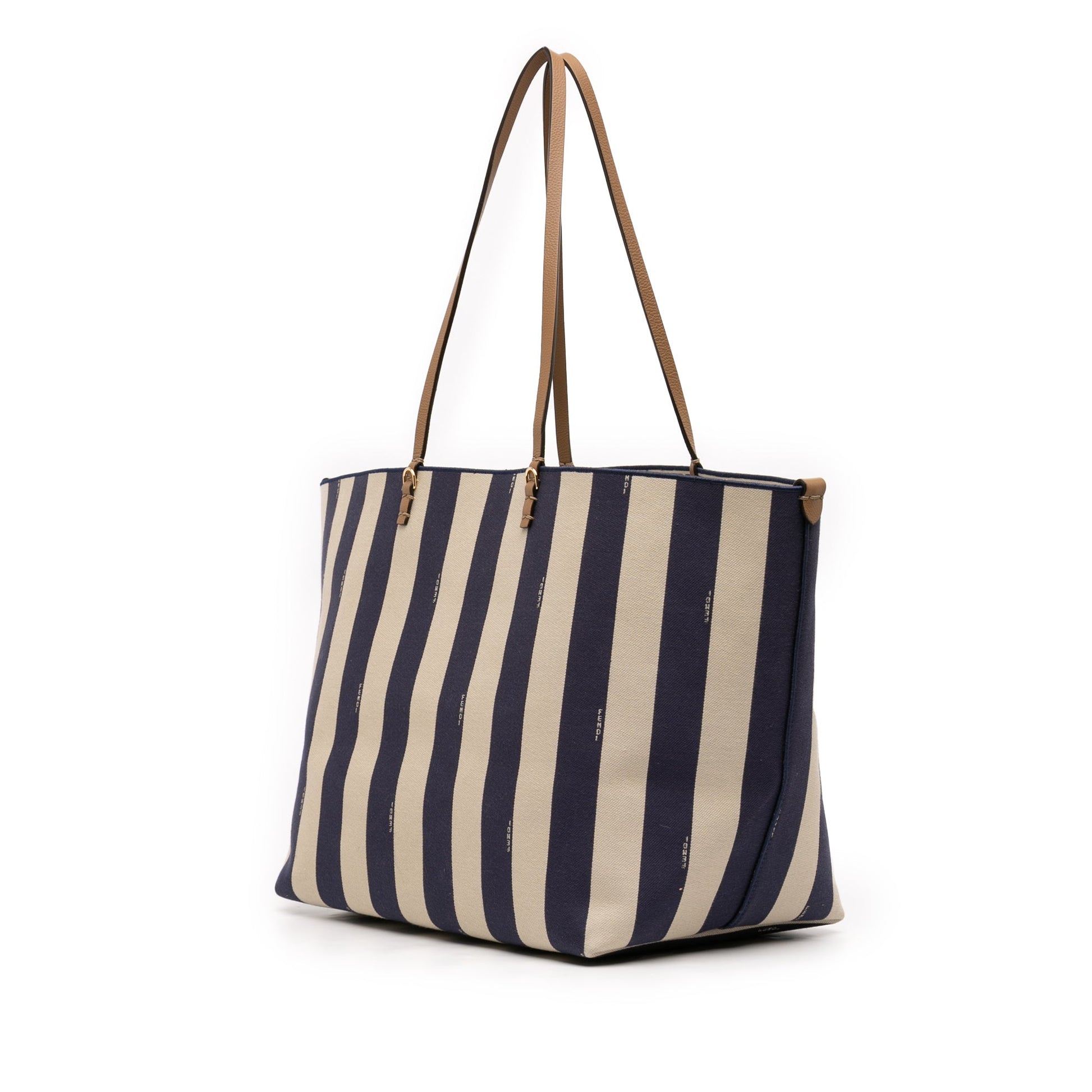 Large Zucca Canvas Pequin Striped Reversible Roll Tote