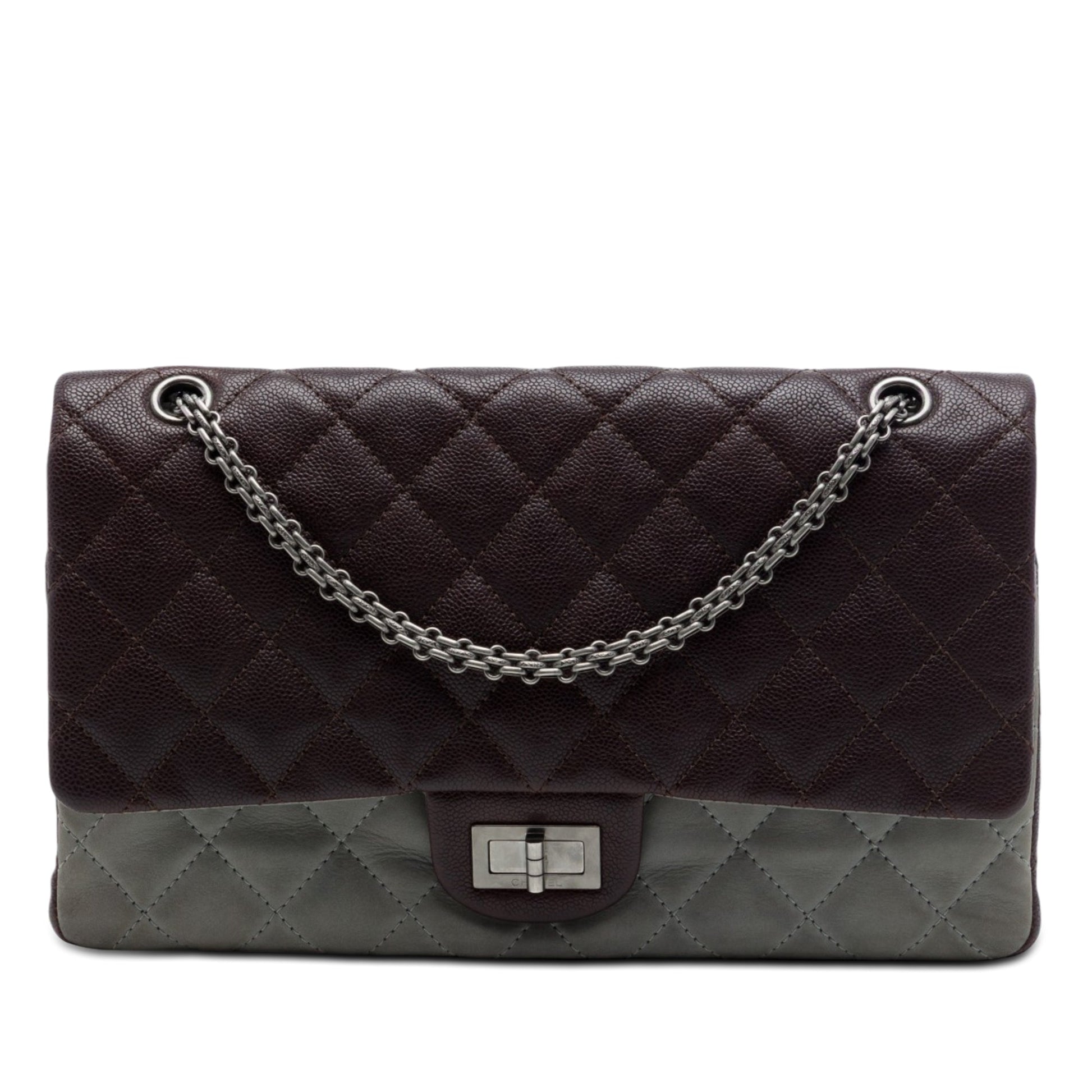 Chanel Bicolor Caviar and Iridescent Calfskin Reissue 2.55 Double Flap 226