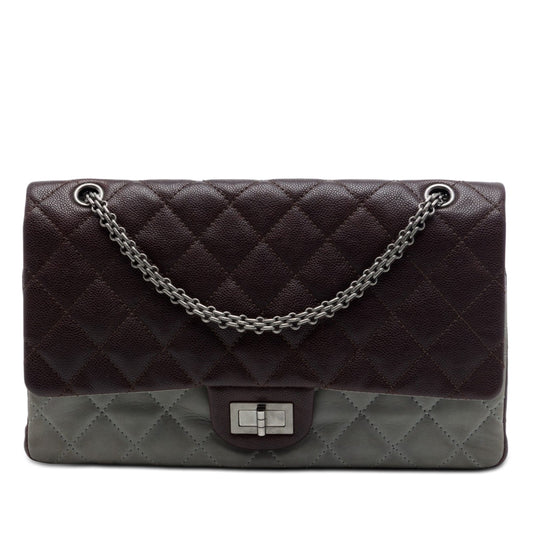 Chanel Bicolor Caviar and Iridescent Calfskin Reissue 2.55 Double Flap 226