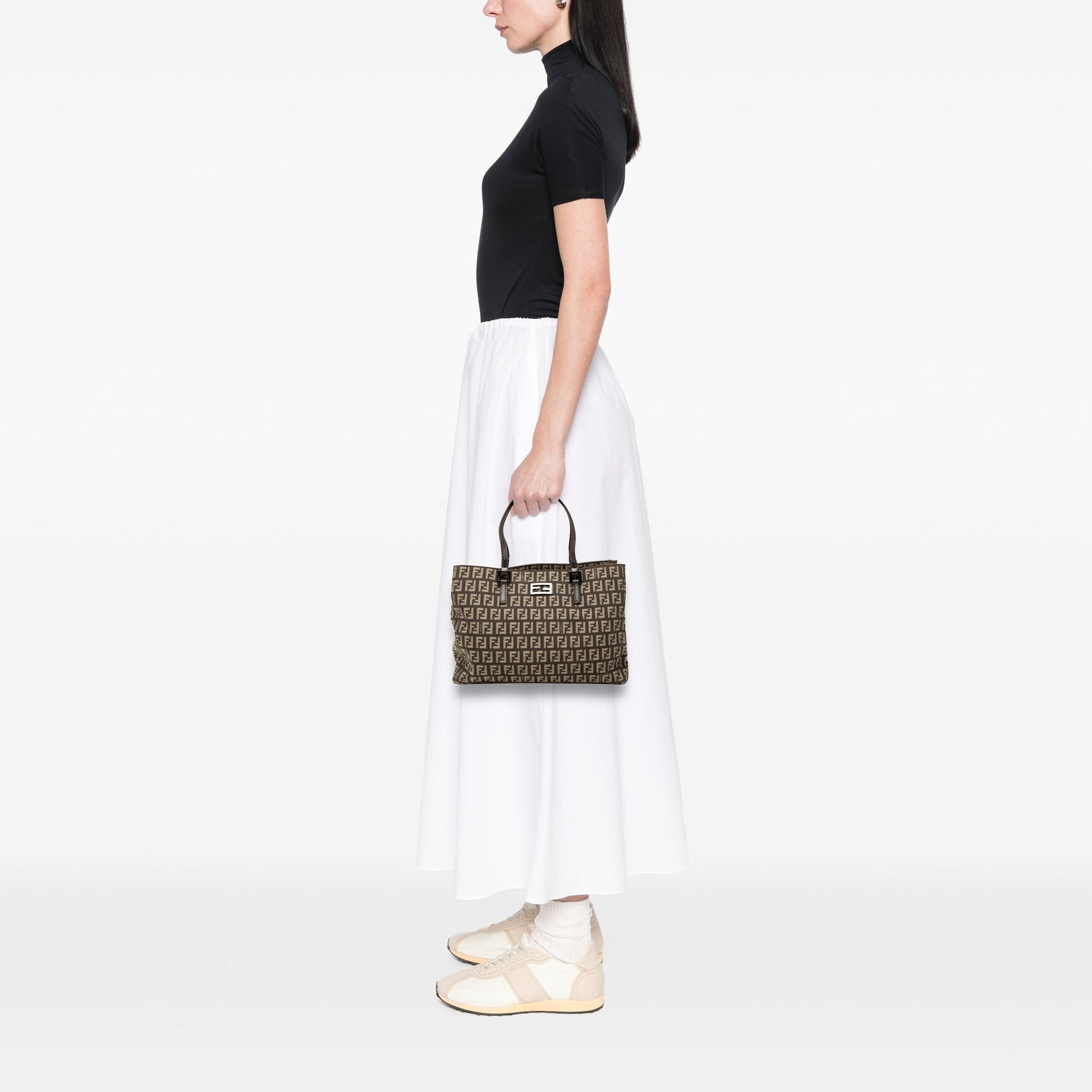 Fendi Small Zucchino Canvas Tote
