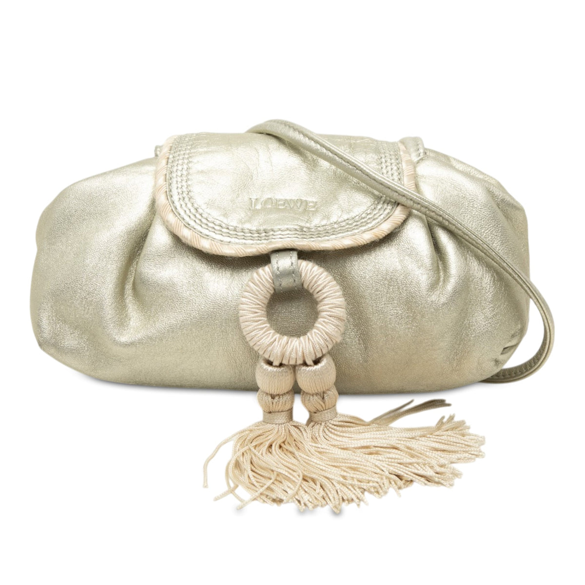 LOEWE Mini Metallic Nappa Tassel Crossbody
