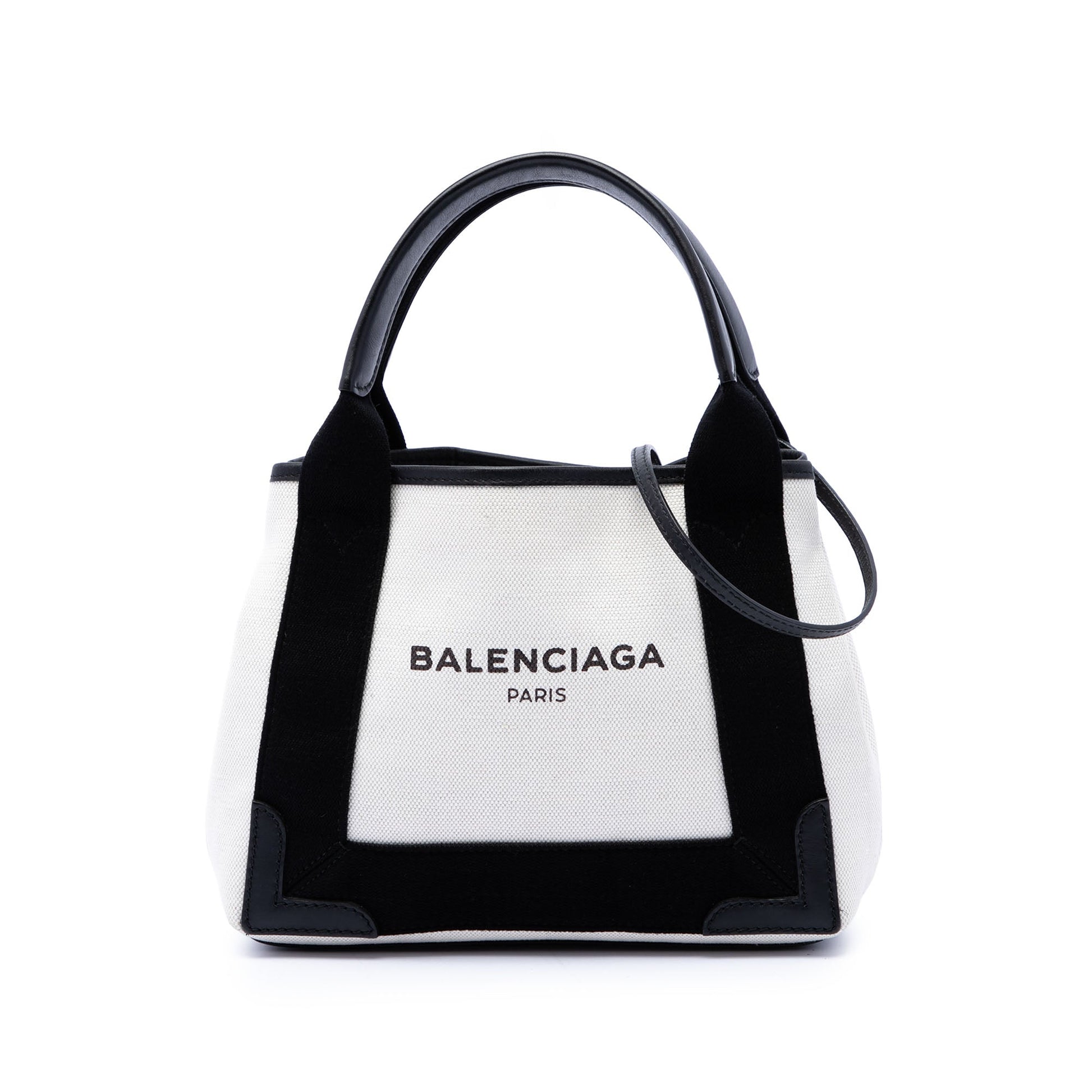 Balenciaga Canvas Navy Cabas XS