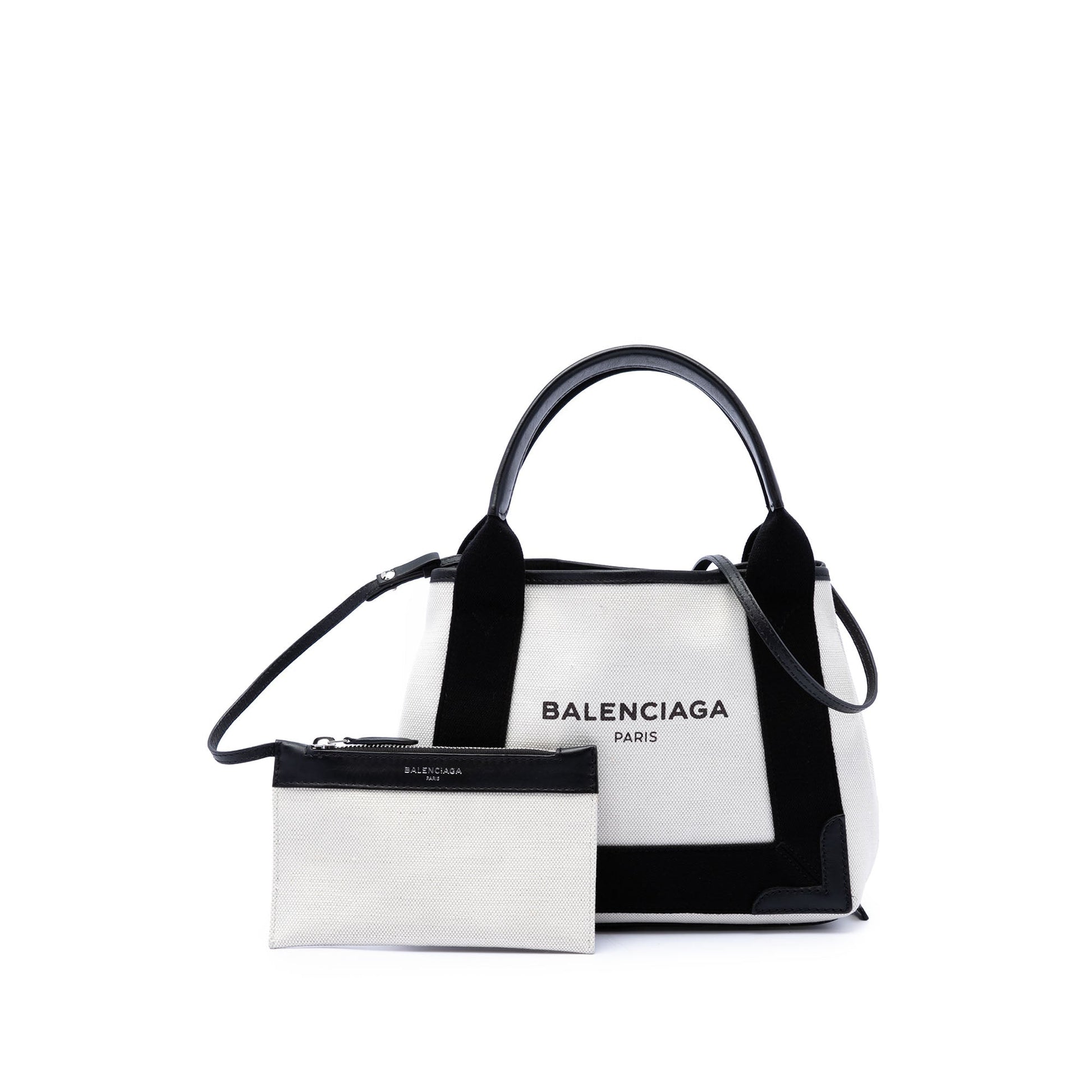 Balenciaga Canvas Navy Cabas XS