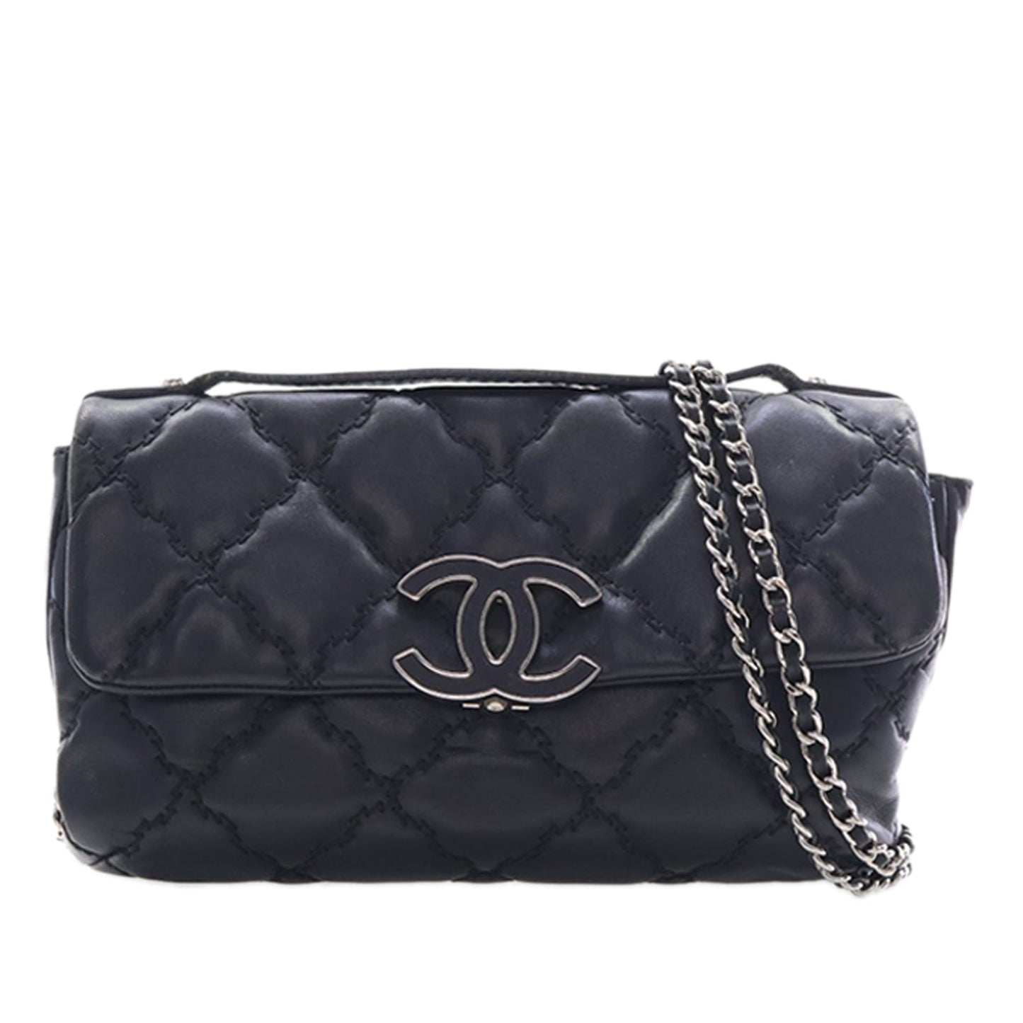 Chanel Mini Lambskin Double Stitch Hamptons Flap