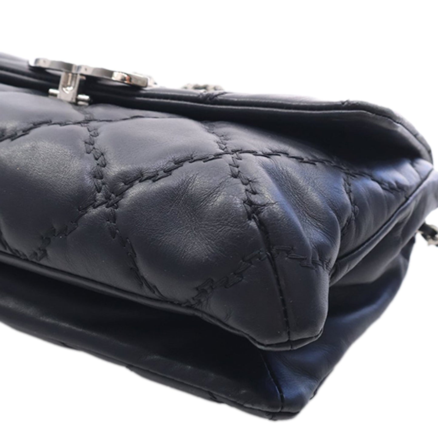 Chanel Mini Lambskin Double Stitch Hamptons Flap