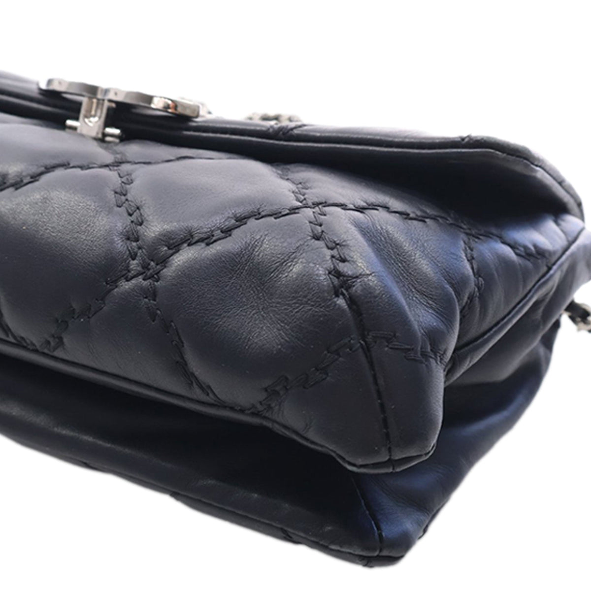 Chanel Mini Lambskin Double Stitch Hamptons Flap