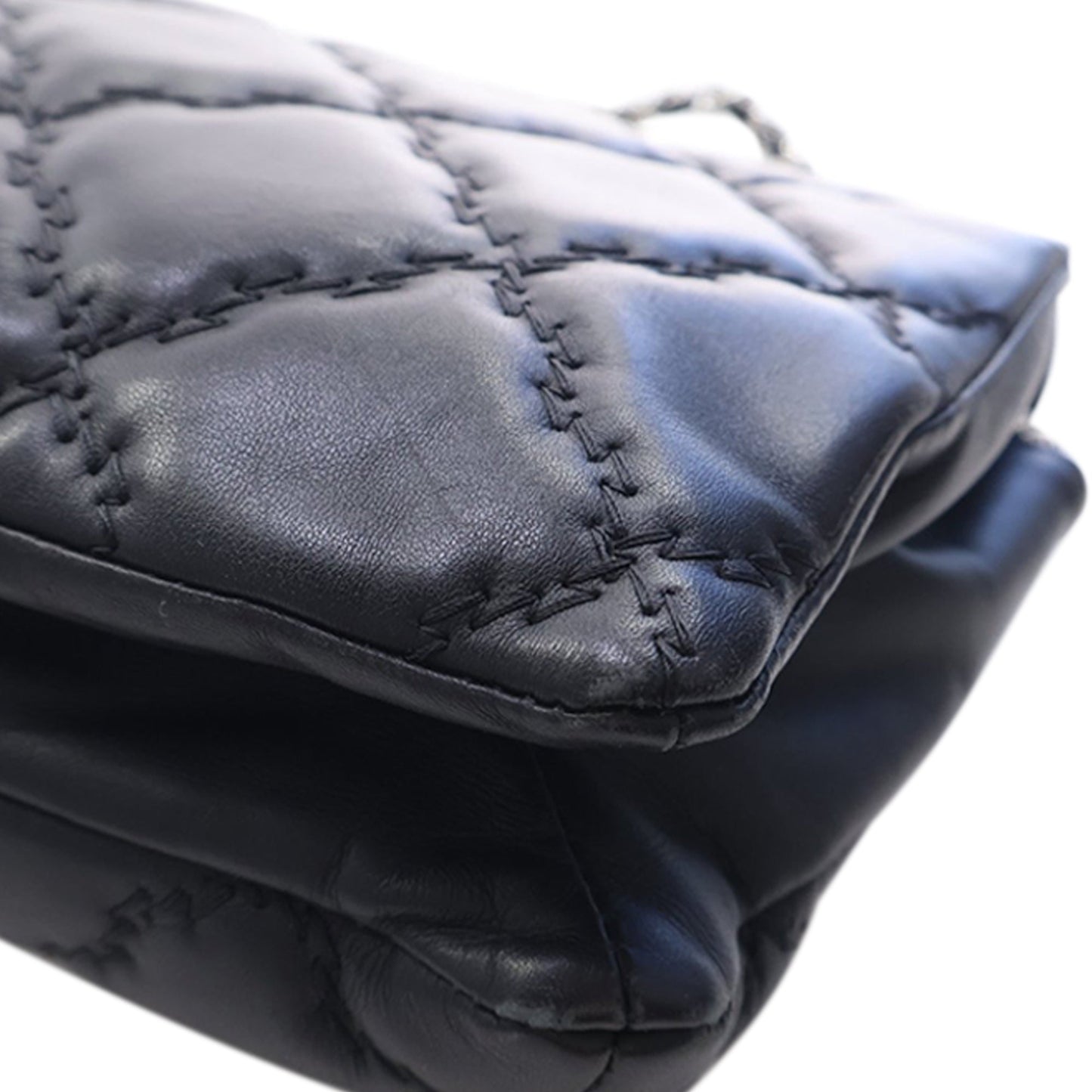 Chanel Mini Lambskin Double Stitch Hamptons Flap