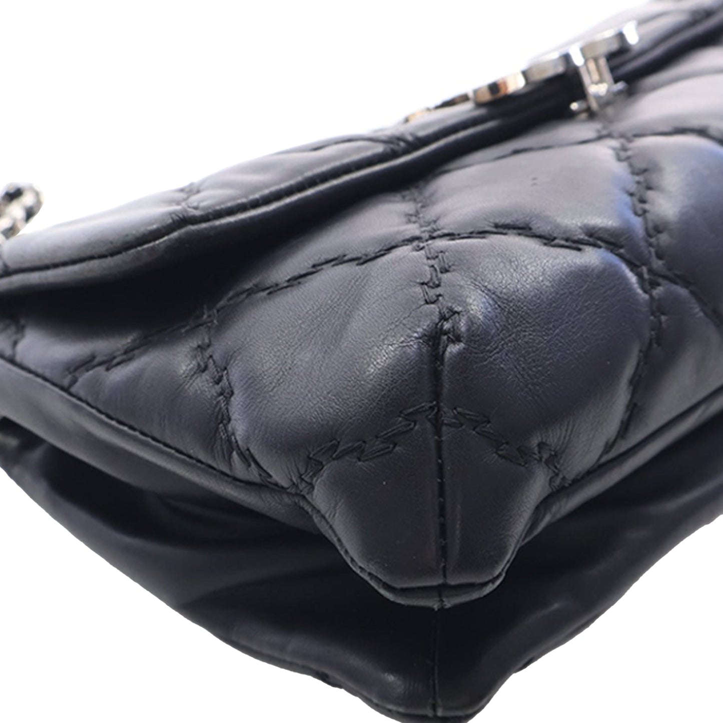 Chanel Mini Lambskin Double Stitch Hamptons Flap