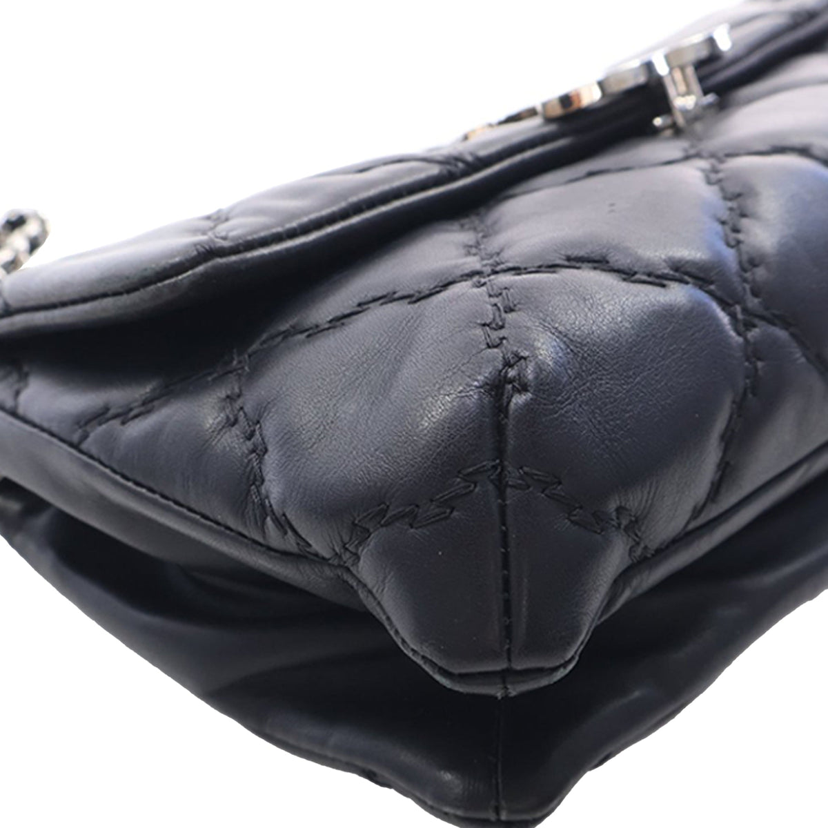 Chanel Mini Lambskin Double Stitch Hamptons Flap