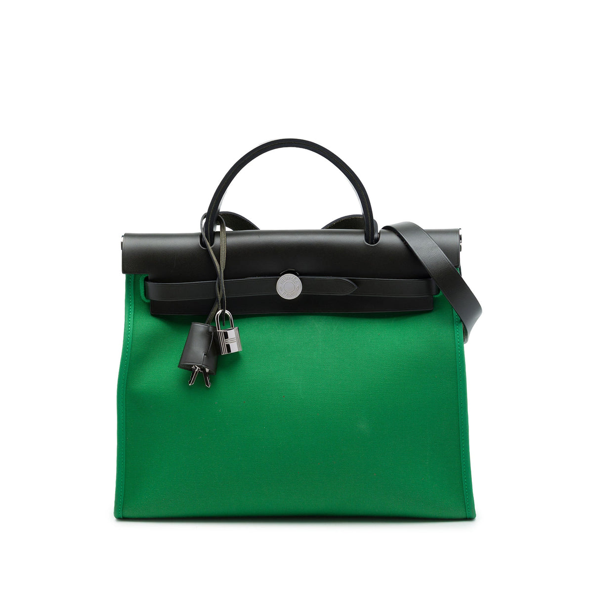 Hermès Toile Herbag Zip 31 — Green
