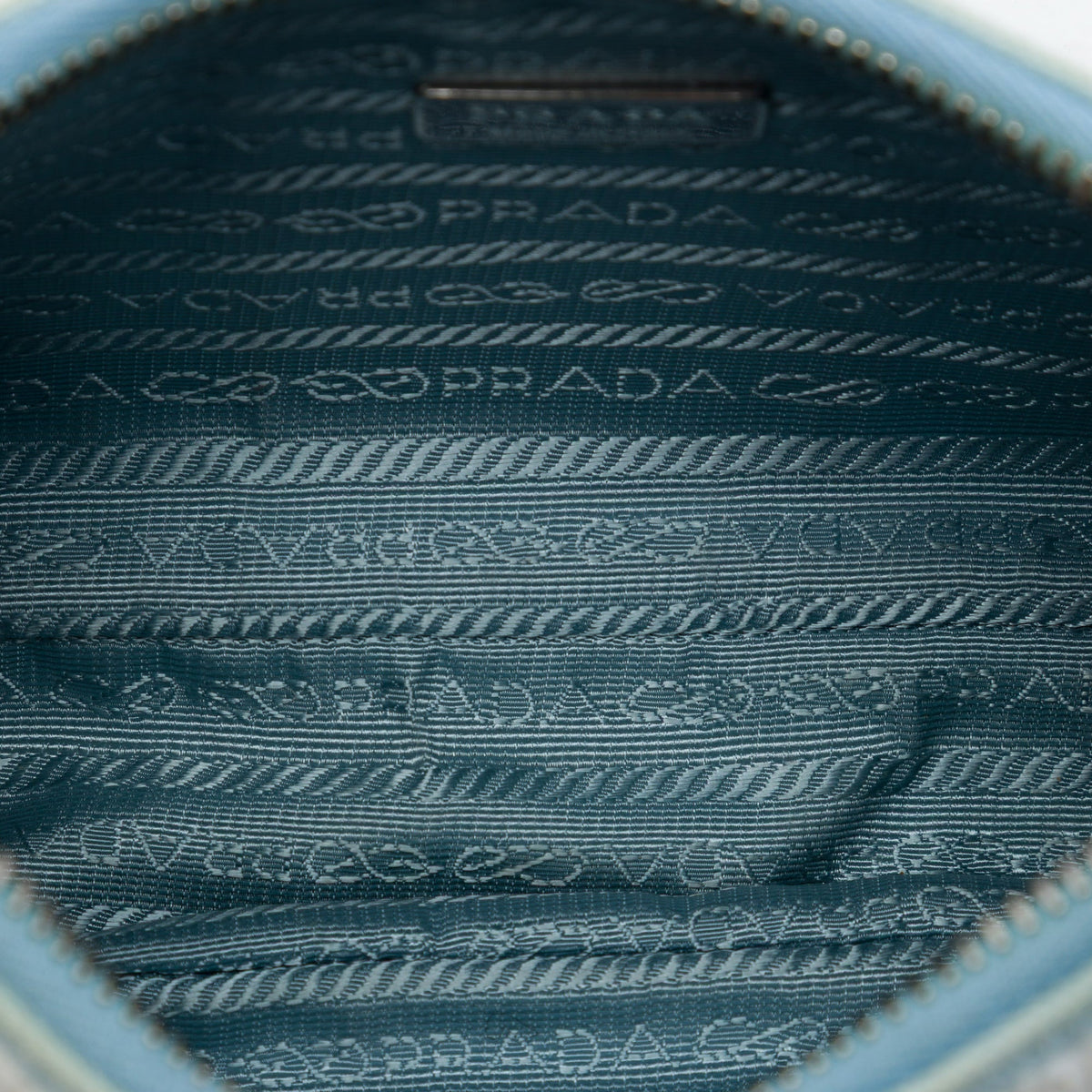 Prada Mini Embroidered Drill Re Edition 2000 Shoulder Bag — Blue