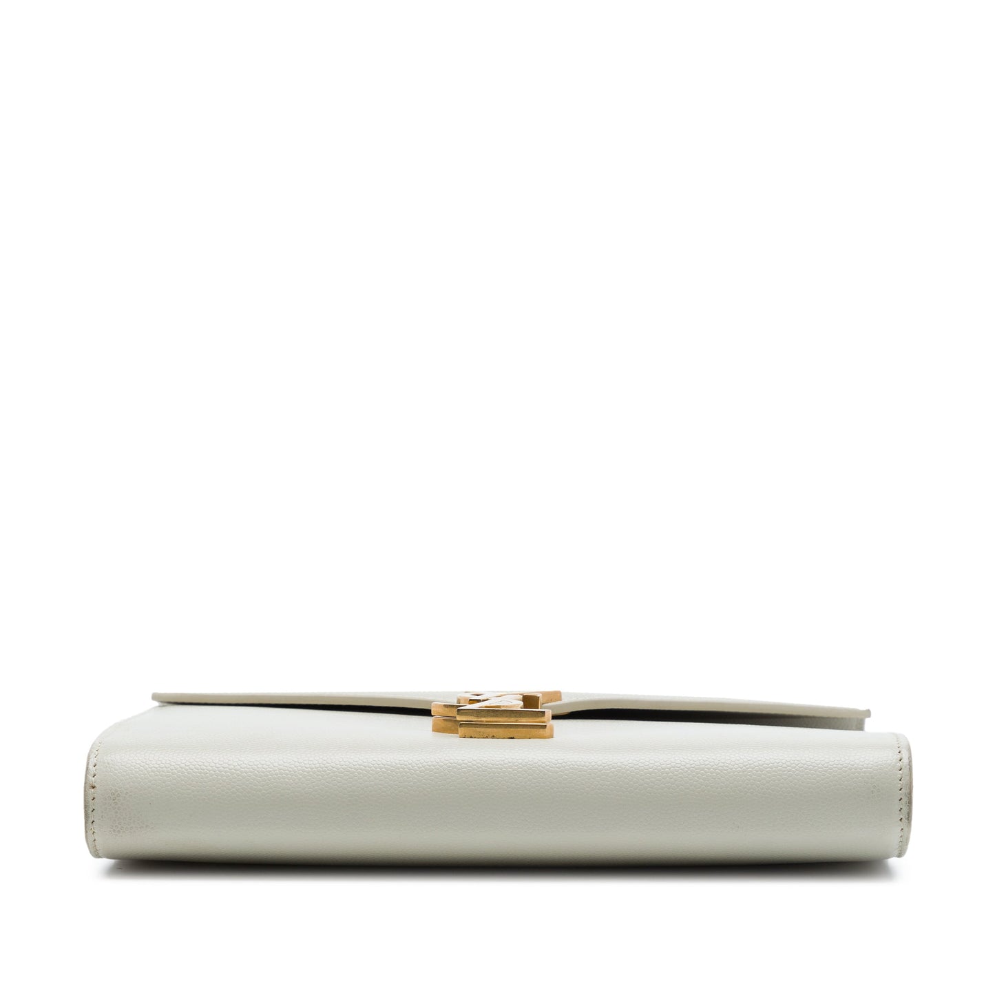 Saint Laurent Grain De Poudre Monogram Cassandra Chain Wallet