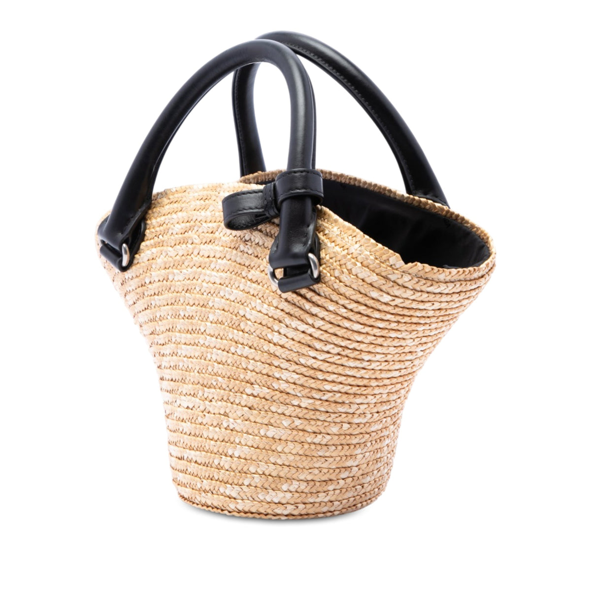 Balenciaga Mini Raffia Beach Basket Tote