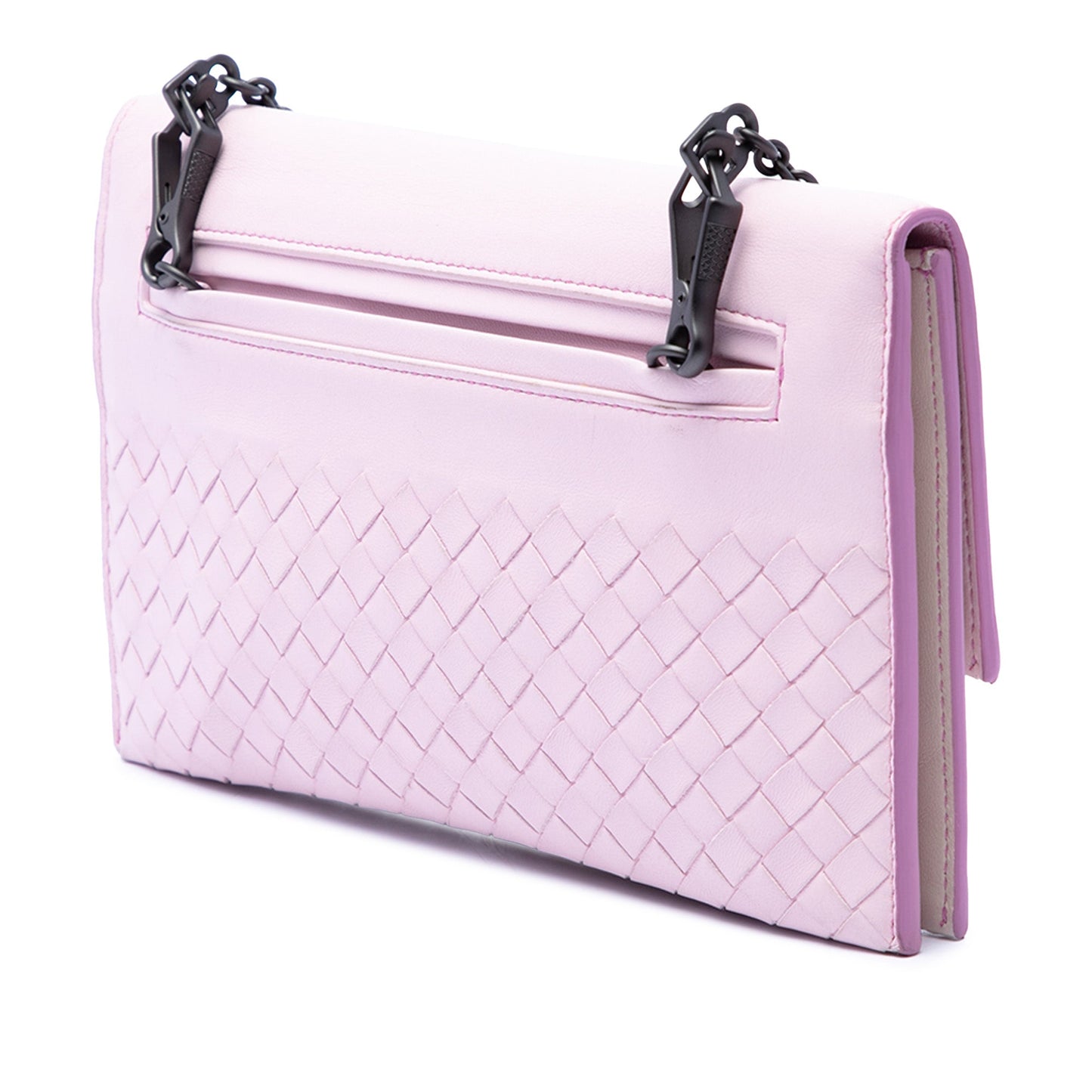 Bottega Veneta Bicolor Nappa Intrecciato Wallet On Chain