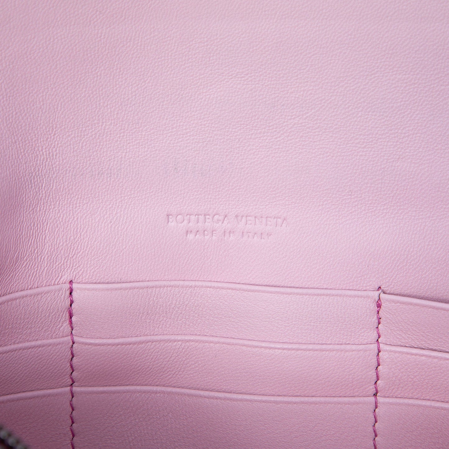 Bottega Veneta Bicolor Nappa Intrecciato Wallet On Chain