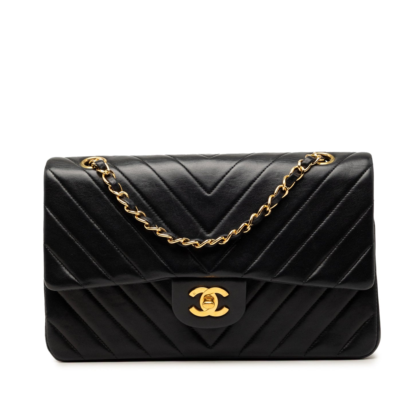 Chanel Medium Classic Chevron Lambskin Double Flap