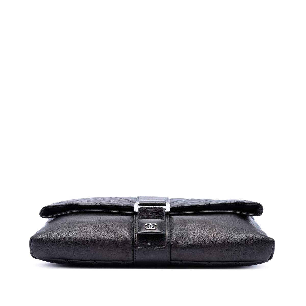 Chanel Quilted Lambskin Grip Clutch