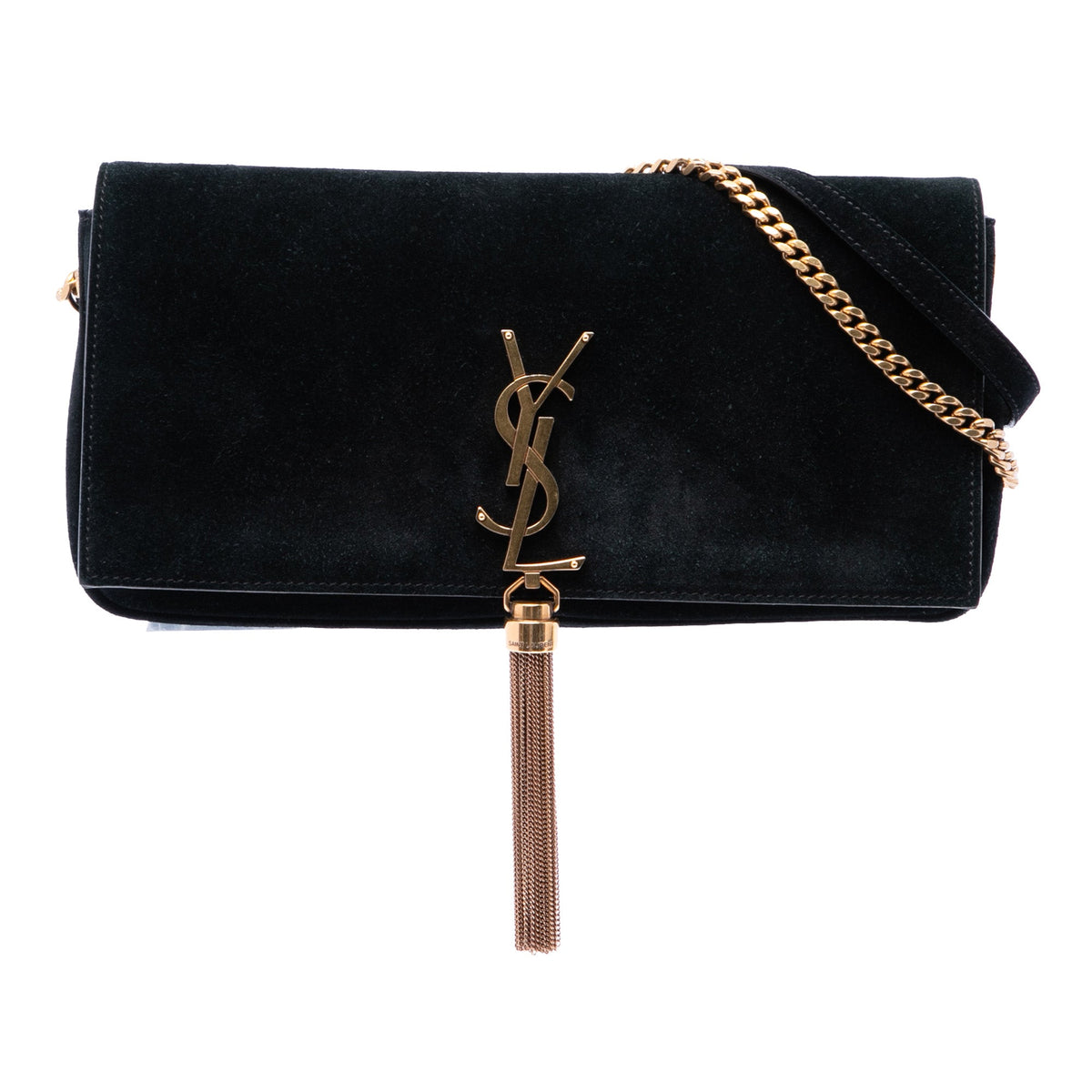 Saint Laurent Suede Monogram Kate 99 Tassel Bag