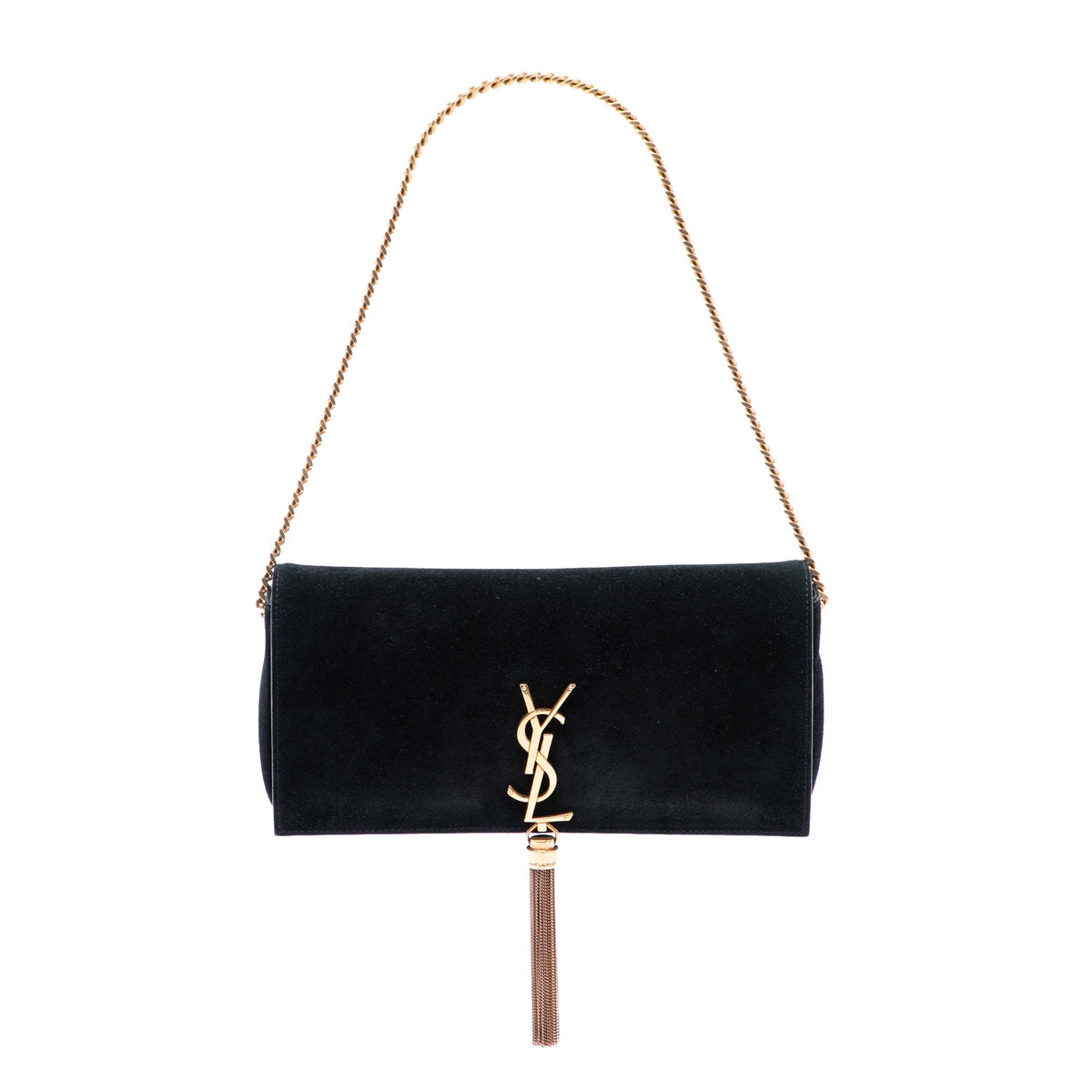 Saint Laurent Suede Monogram Kate 99 Tassel Bag