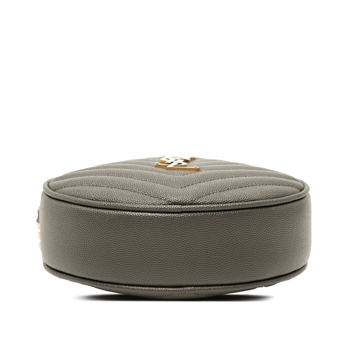 Saint Laurent Chevron Grain De Poudre Round Vinyle Camera Bag