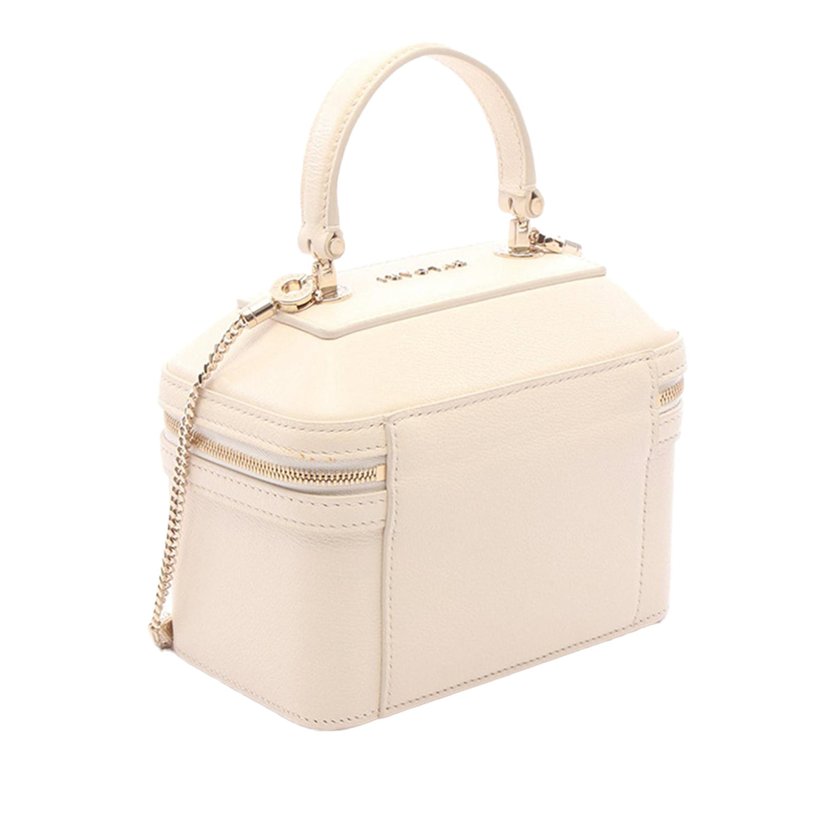 Bvlgari Leather Serpenti Forever Vanity Bag — Beige