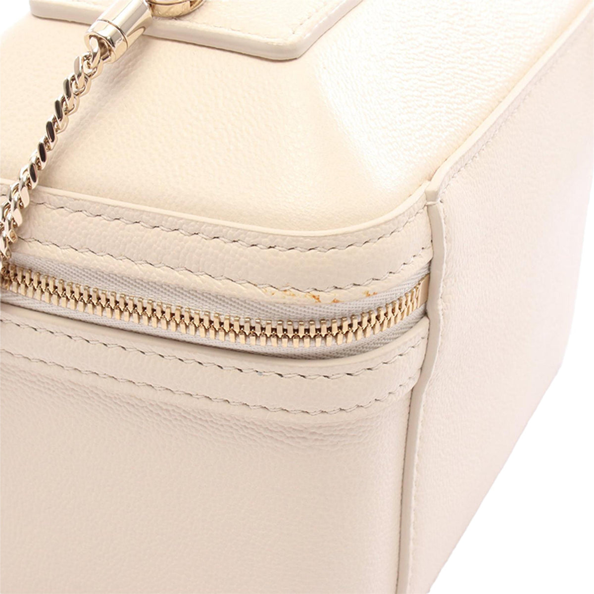 Bvlgari Leather Serpenti Forever Vanity Bag — Beige