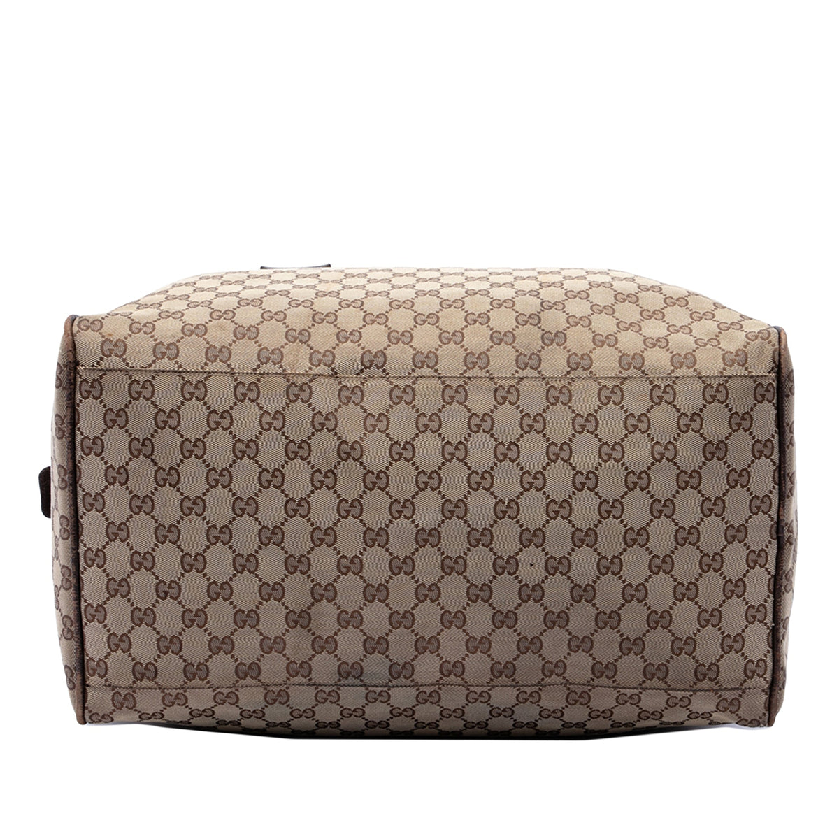 Gucci GG Canvas Web Duffle Bag — Beige
