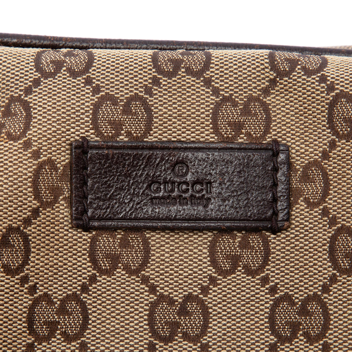 Gucci GG Canvas Web Duffle Bag — Beige