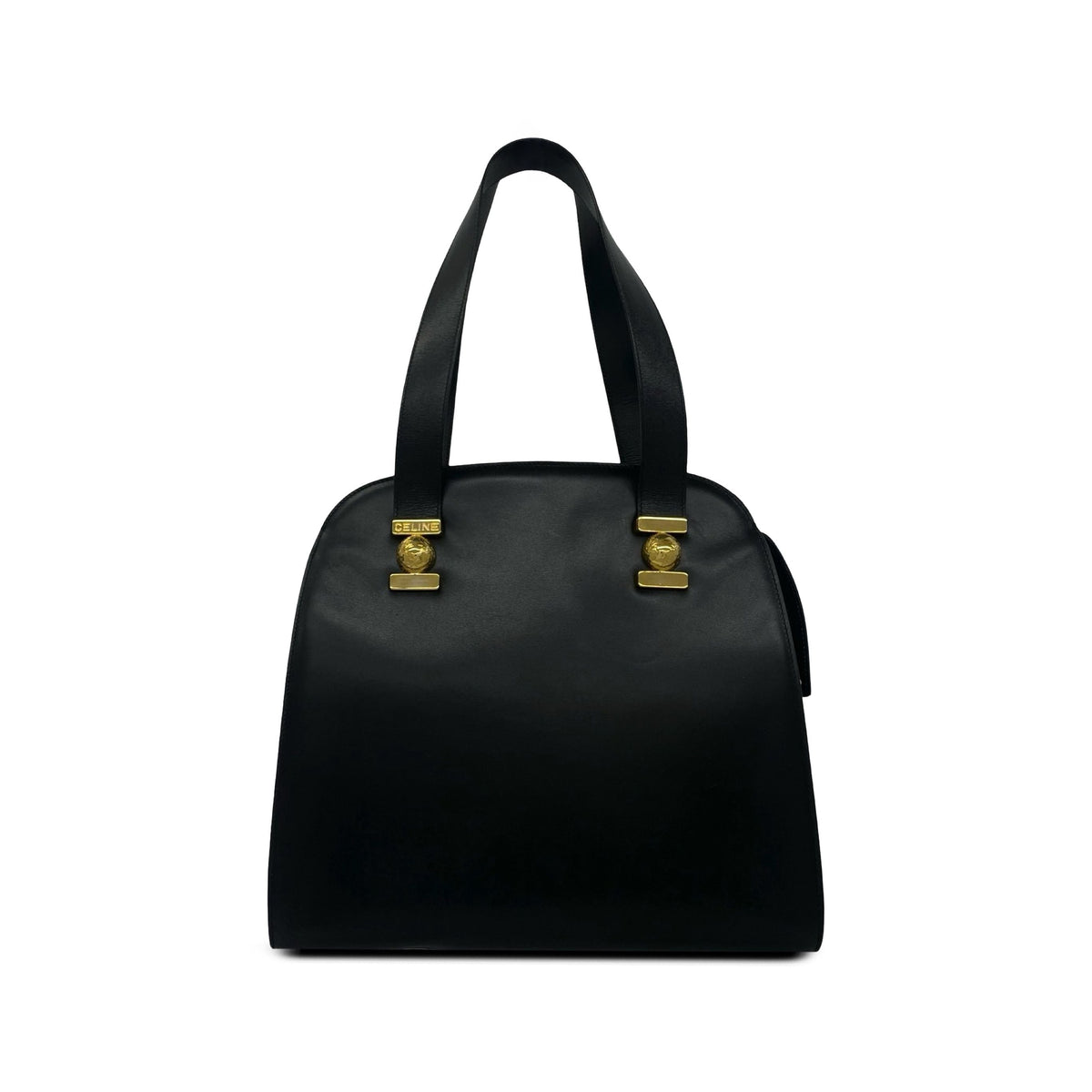 Celine Leather Handbag — Black