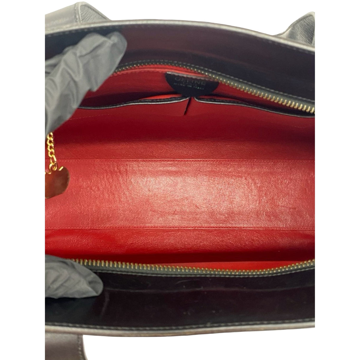 Celine Leather Handbag — Black