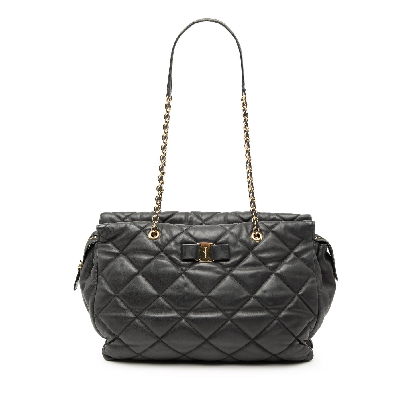 Ferragamo Large Quilted Nappa Vara Tote