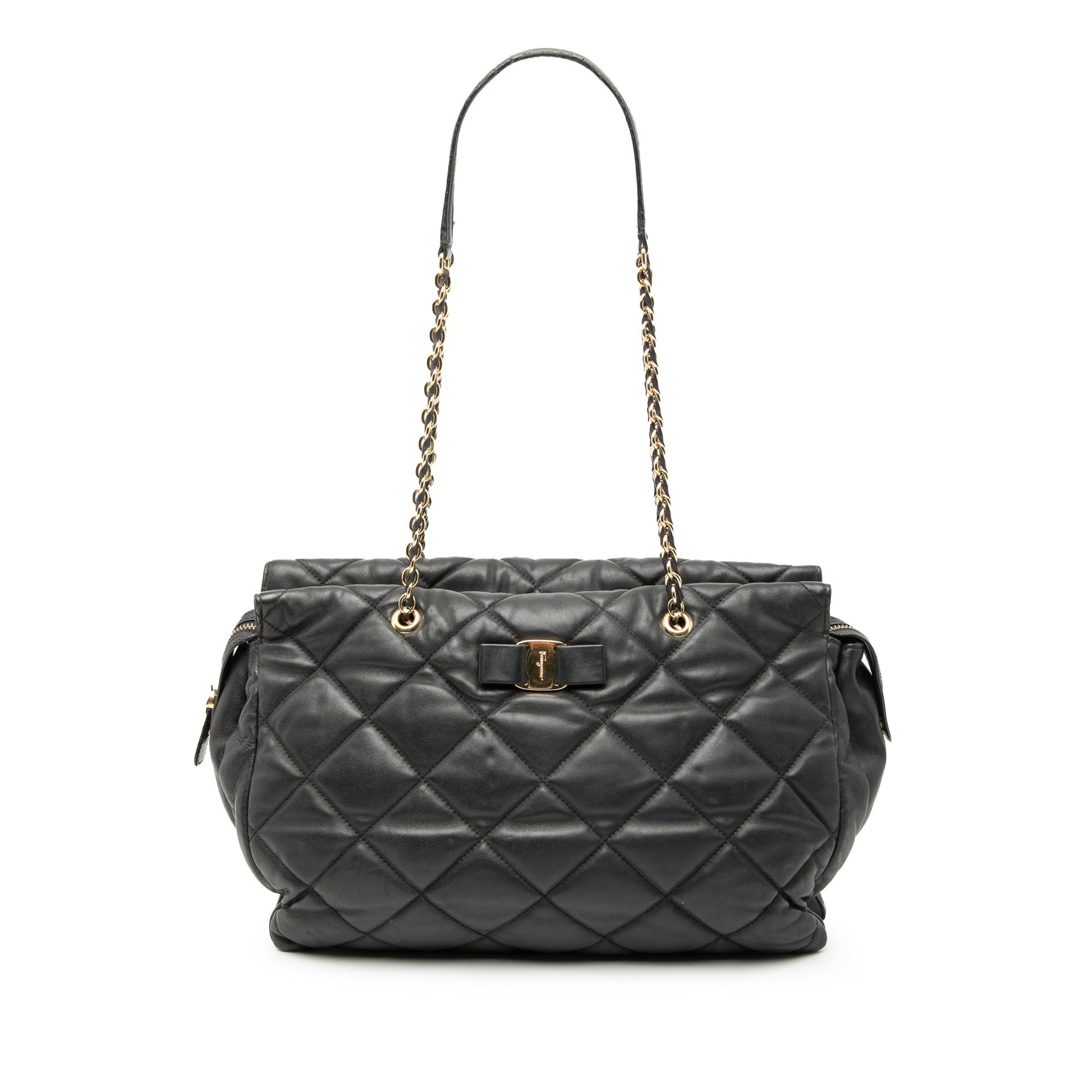 Ferragamo Large Quilted Nappa Vara Tote