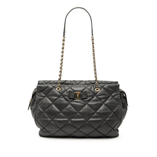 Ferragamo Large Quilted Nappa Vara Tote
