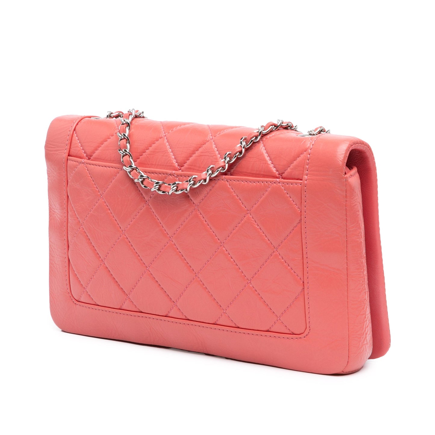 Chanel Crumpled Calfskin Bi Quilted Vintage Full Flap