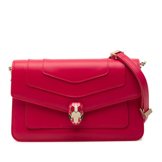 Small Calfskin Serpenti Forever East West Shoulder Bag