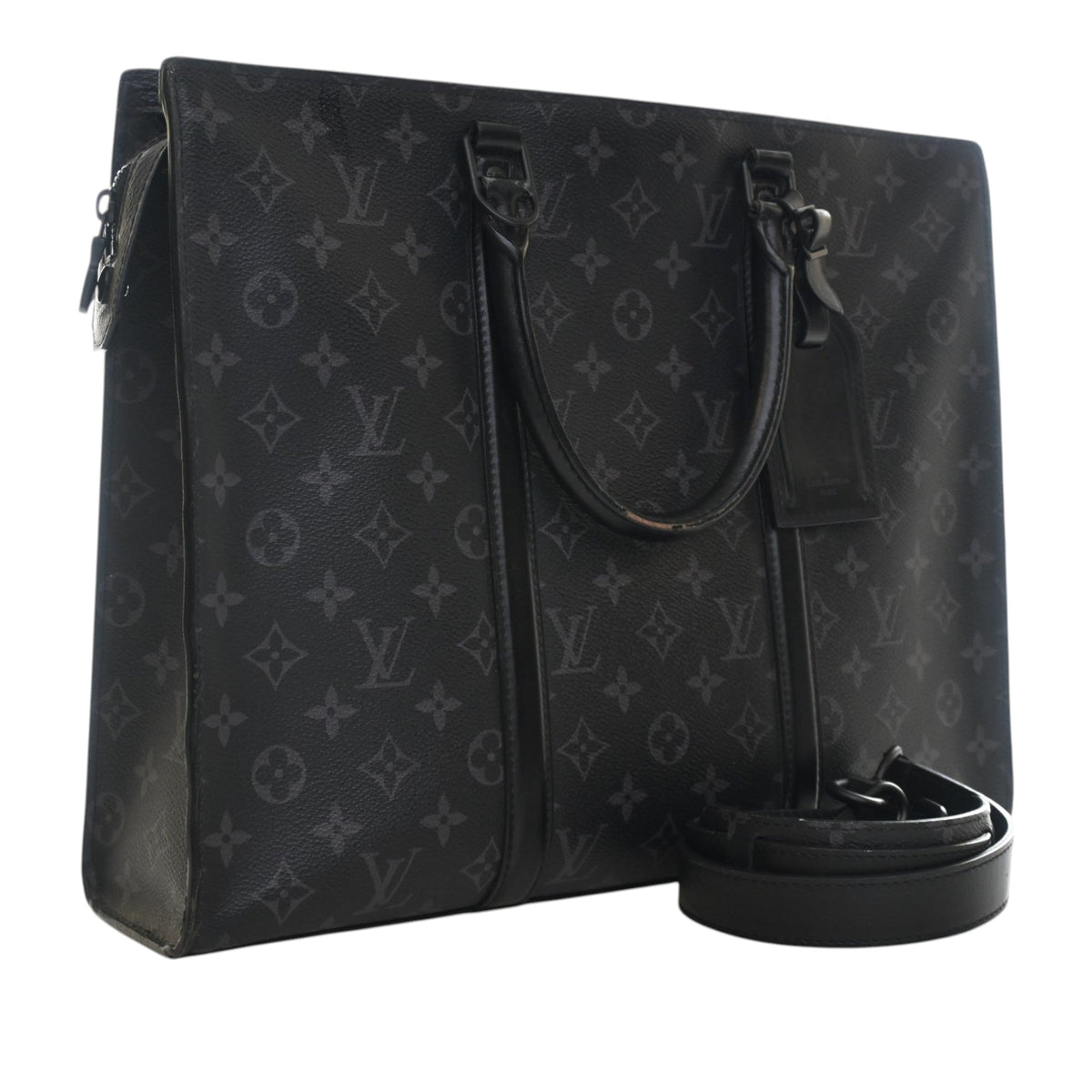 Louis Vuitton Monogram Eclipse Sac Plat Horizontal Zipper