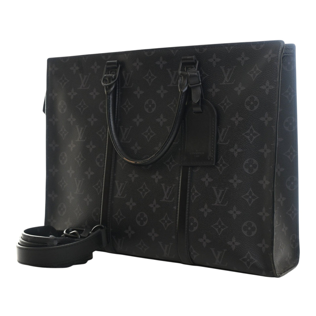 Louis Vuitton Monogram Eclipse Sac Plat Horizontal Zipper
