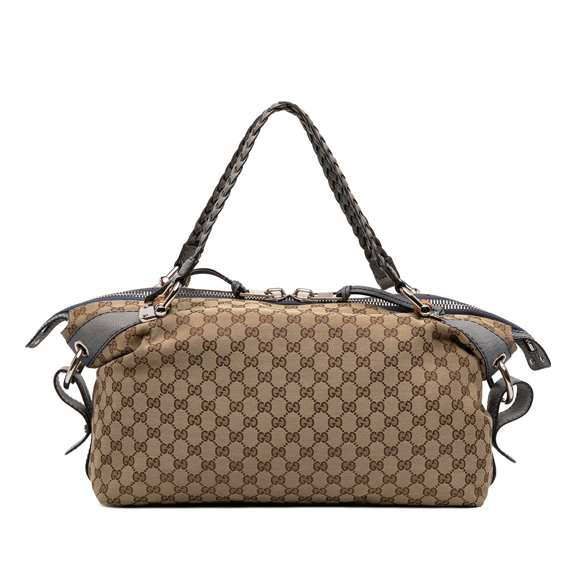 Medium GG Canvas Bamboo Bar Tote