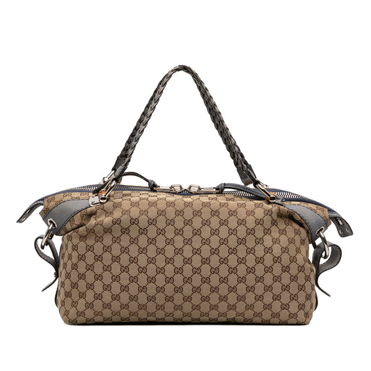 Medium GG Canvas Bamboo Bar Tote