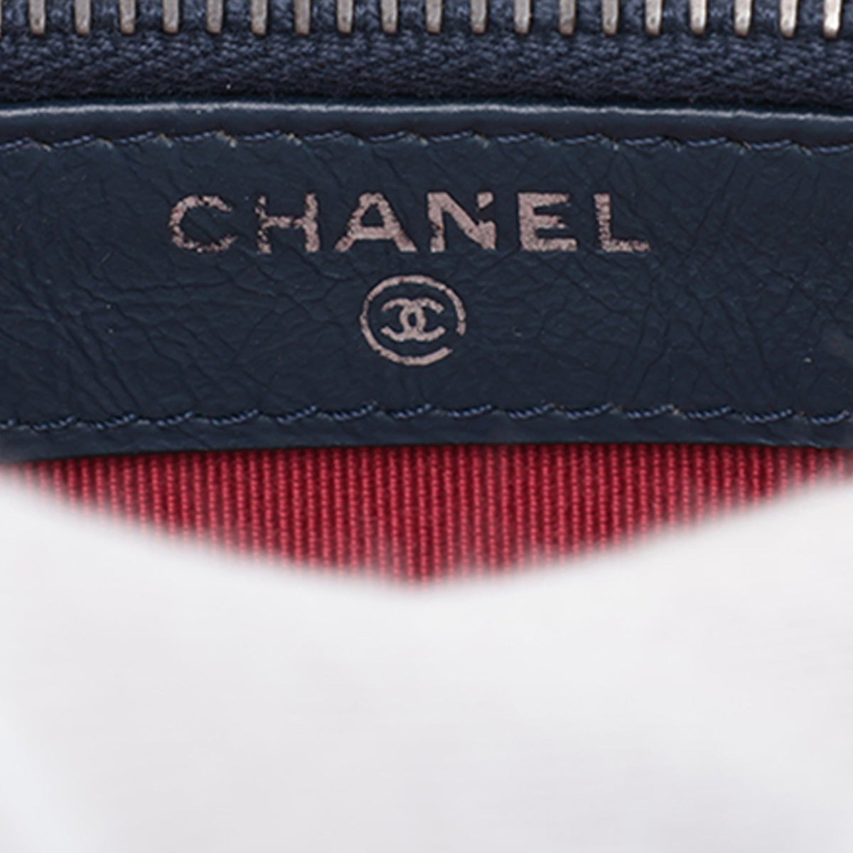 Chanel Bicolor Aged Calfskin Gabrielle Double Zip Clutch with Chain — Blue
