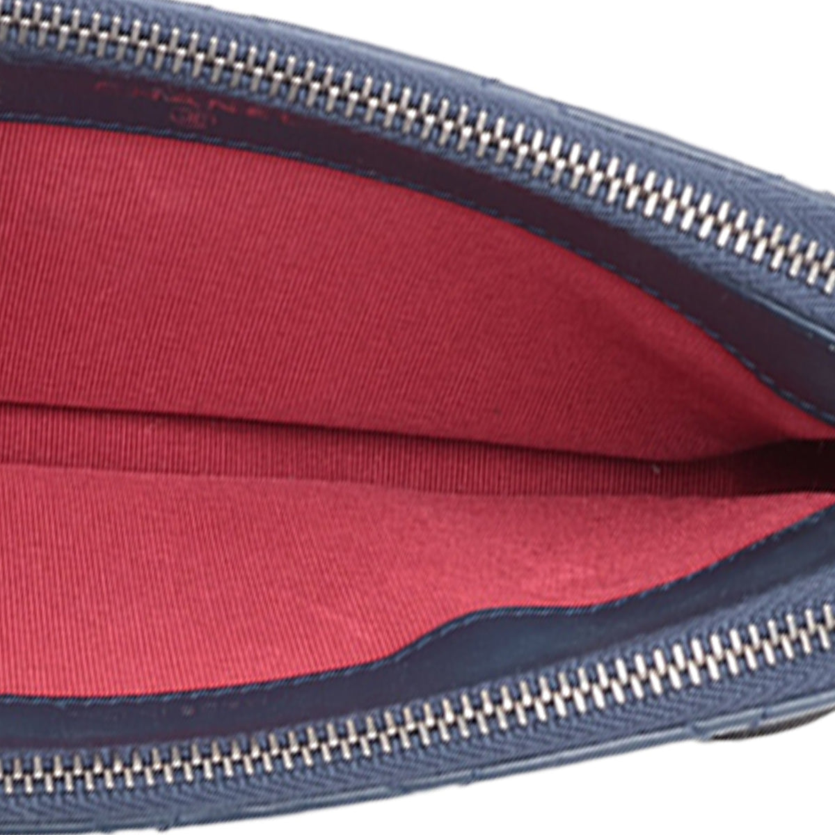 Chanel Bicolor Aged Calfskin Gabrielle Double Zip Clutch with Chain — Blue