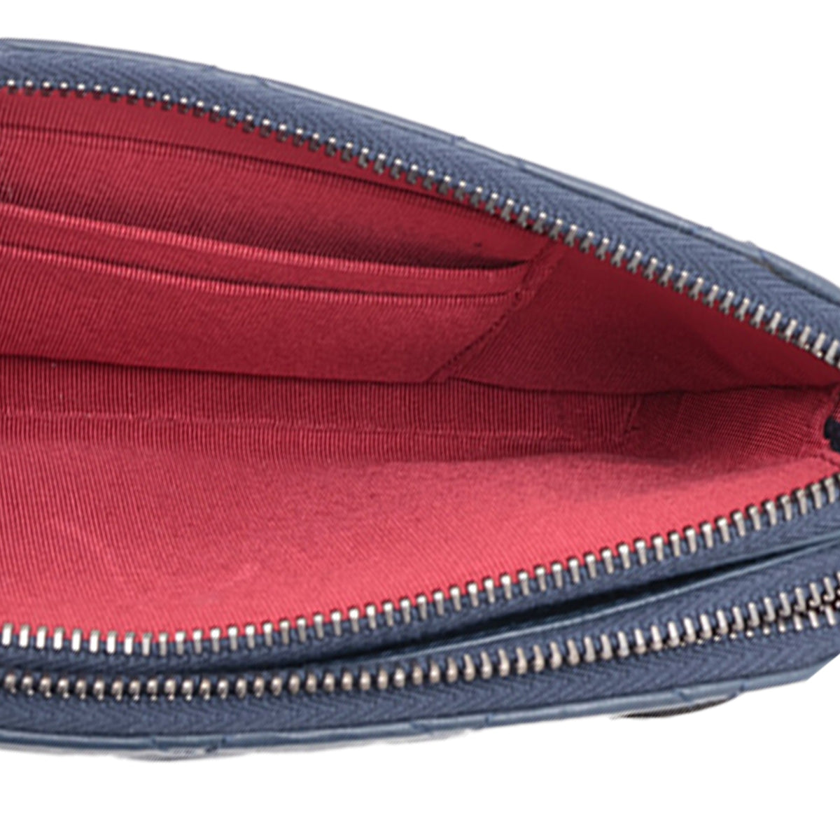 Chanel Bicolor Aged Calfskin Gabrielle Double Zip Clutch with Chain — Blue