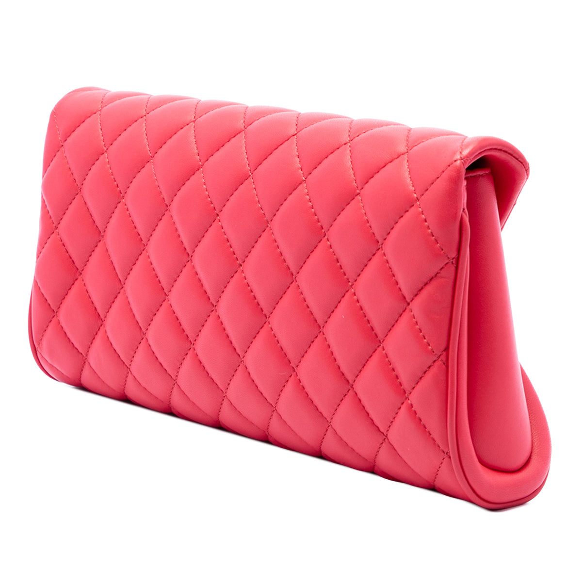 Chanel Quilted Lambskin Fold Up Again Clutch — Pink